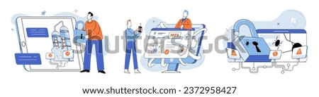 Information privacy. Vector illustration. Datprotection policies are foundation safeguarding confidential information Personal information should be securely stored and protected Documents containing