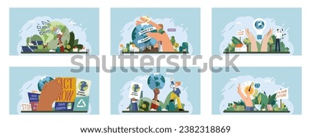 Similar – Image, Stock Photo Problem shift | Climate change