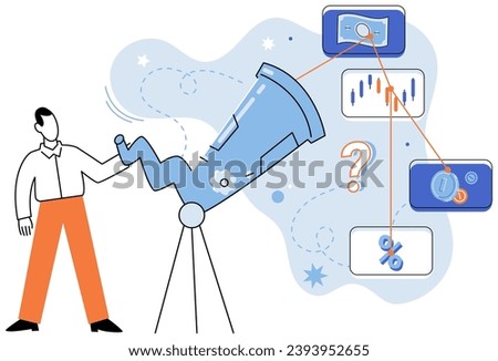 Promotion discount sale. Vector illustration. Sales index, compass that points towards market trends Forecast of future sales, time machine projecting potential earnings Flash sale online, sprint