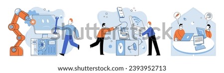 System administrator. Vector illustration. Managers provide support and assistance to their team members in administrative tasks The system administrator metaphor represents critical role The system