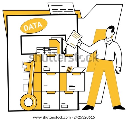 Data analytics vector illustration. Data analytics breathes life into numbers, transforming them into strategic assets Financial insights are treasures unearthed by analytical archaeologists data