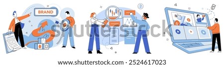 Company build vector illustration. Business, alchemist, transforms raw ideas into gold solutions within crucible company Cooperation, handshake, signifies mutual commitment fortifies bonds