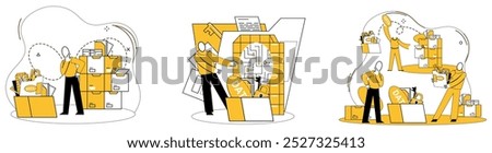 Data storage vector illustration. In labyrinth information, data storage is guiding light organization The business landscape depends on secure data storage to preserve its digital soul