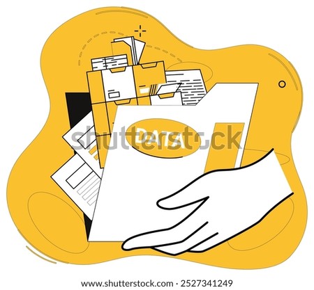 Data science vector illustration. Statistics become vibrant storytellers in hands adept data science professionals Big data is raw material awaiting sculptors touch in realm analytics