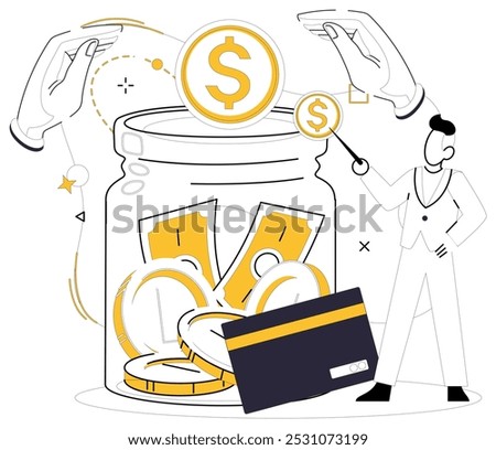 Money management vector illustration. In symphony finance, money management plays role crucial musical note Examining cash flow is like reading financial poetry inscribed in economic records