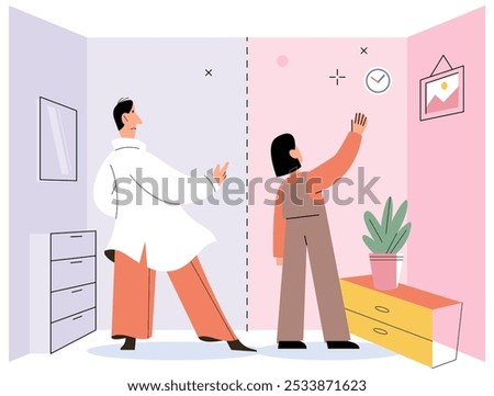 Personal zone vector illustration. Privacy allows us to nurture our personal thoughts and emotions Everyone possesses their own special qualities and talents Understanding and acknowledging