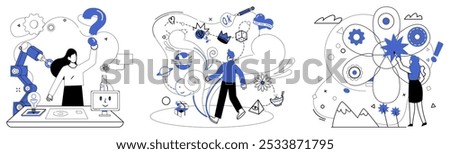 Risk management vector illustration. Strategic thinking is map guiding businesses through uncharted territories financial risks Risk management is shield protecting businesses from fiery arrows