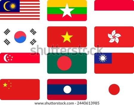 The group of Eastern Asia Flag