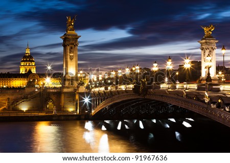 Bridge Of The Alexandre Iii, Paris Stock Photo 91967636 : Shutterstock