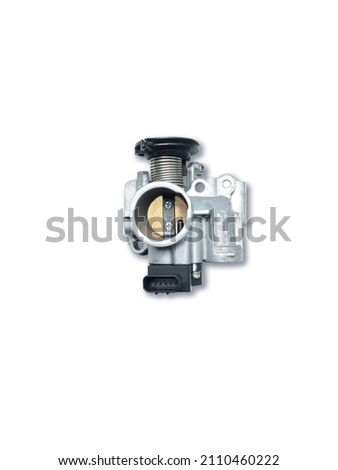 throttle valve with electronic control air supply to the engine on white background ストックフォト © 
