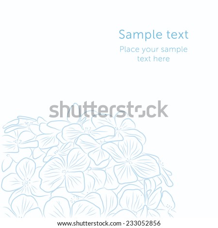 Vector Hydrangea flower bouquet