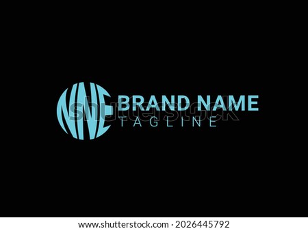 NNE initial letter logo and icon design template Stock fotó © 