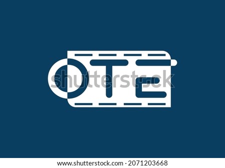 OTE letter logo and icon design template