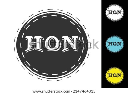 HON letter new logo and icon design template