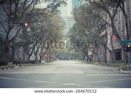 street with film tone