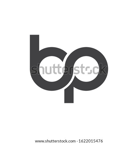 bp initial letter logo design template vector