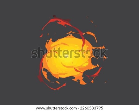 Burn Element flame effect vfx isolated vector illustration