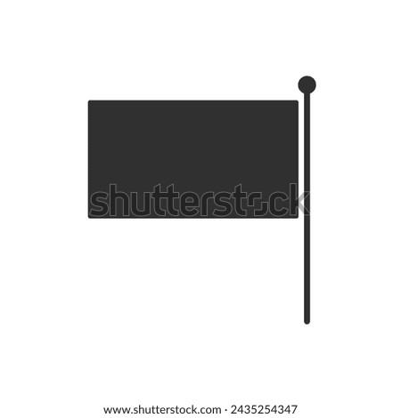 rectangular flag filled solid black icon