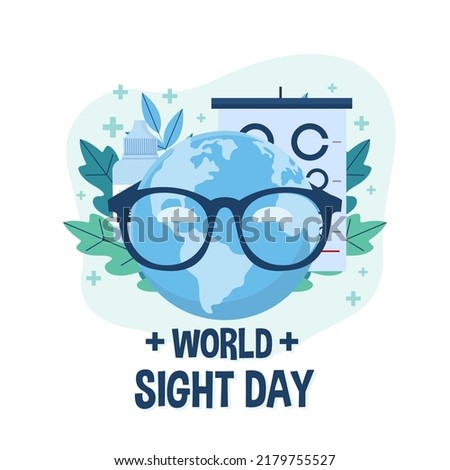 White background of World Sight Day illustration on healthcare icon element. Vector eps 10.