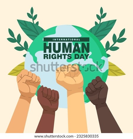 Human rights day illustration vector background. Vector eps 10