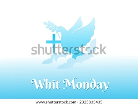 Whit Monday Illustration template. Holiday and culture background, banner, backdrop, flyer. Vector eps 10