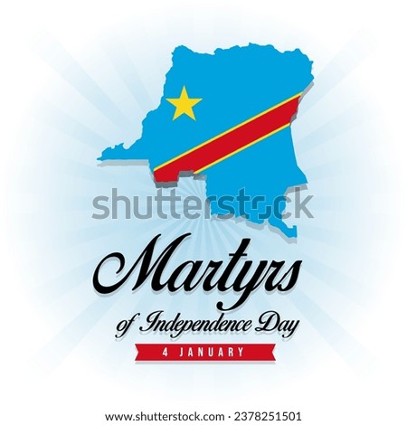 Martyrs of Independence Day Congo illustration vector background. Vector eps 10