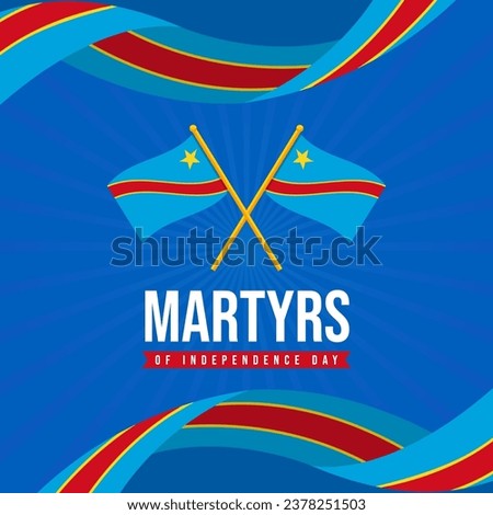 Martyrs of Independence Day Congo illustration vector background. Vector eps 10