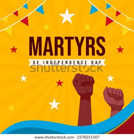 Martyrs of Independence Day Congo illustration vector background. Vector eps 10