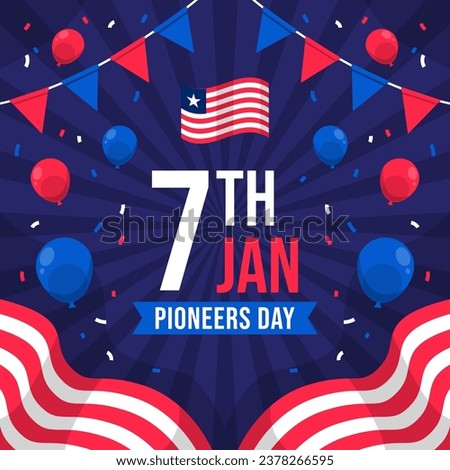 
Happy Liberia Pioneers Day illustration vector background. Vector eps 10