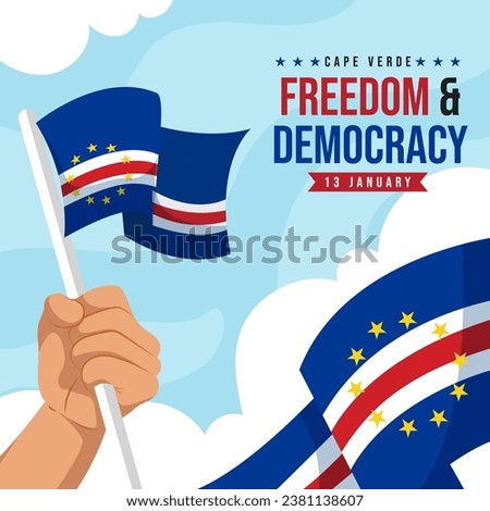 Cape Verde Happy Freedom and Democracy Day. The Day of Cape Verde illustration vector background. Vector eps 10