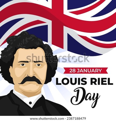 Louis Riel Day. The Day of Manitoba illustration vector background. Vector eps 10