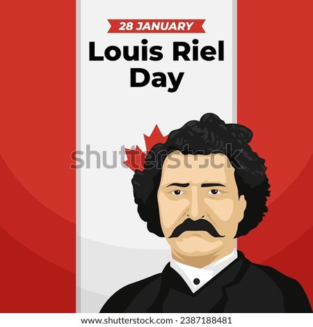 Louis Riel Day. The Day of Manitoba illustration vector background. Vector eps 10