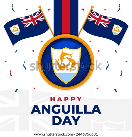 Happy Anguilla Day illustration vector background. Vector eps 10