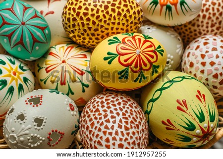 Easter egg Traditional painting technique Flowers egg Gift for easter Painted eggs in boho style Wooden egg Decor egg Cute rustic ornament
