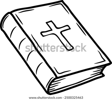 bible icon, isolated book vector,Bible book icon. Christian cross icon. Black religion book.