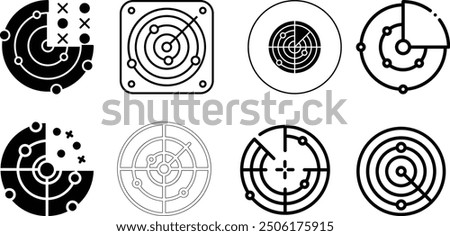 Radar icon or logo isolated sign symbol vector illustration - Collection of high quality black style vector icons
