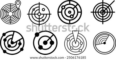 Radar icon or logo isolated sign symbol vector illustration - Collection of high quality black style vector icons
