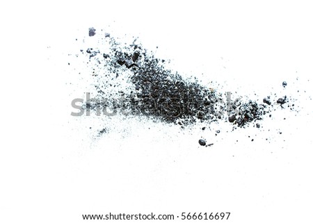 Isolated black powder on a white background Imagine de stoc © 