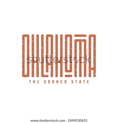 Oklahoma Lettering Typography. The sooner state