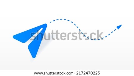 Paper plane icon vector. Send icon. Submit direct sign. Message forward logo illustration. Trendy flat style graphic element for web site, UI UX, presentations. Stock vector EPS10.
