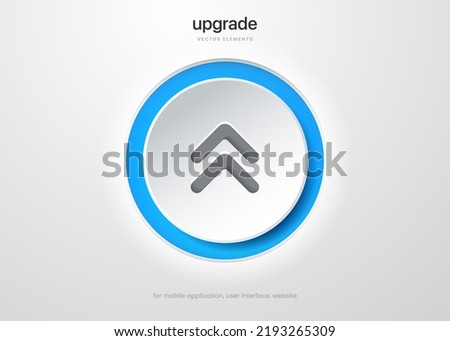 3d north pointing arrow, arrows up, swipe up, upload, upgrade, speed up, level up icon, symbol, sign, emblem, push button for UI UX website mobile app.