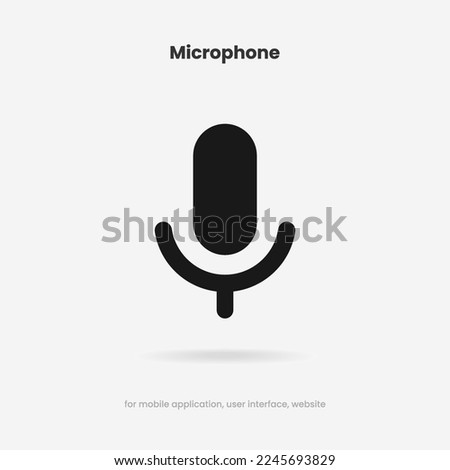 Microphone icon. Podcast, broadcast, webcast icon. Voicemail sign. Voice chat symbol. Recording symbol. Mute icon. 3D Phone microphone icon for UI UX, mobile app, presentations