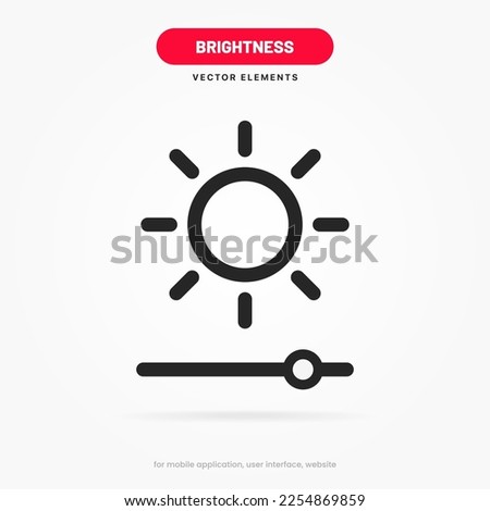 Contrast icon, brightness icon, adjust sign icon on white background for UI UX website mobile app