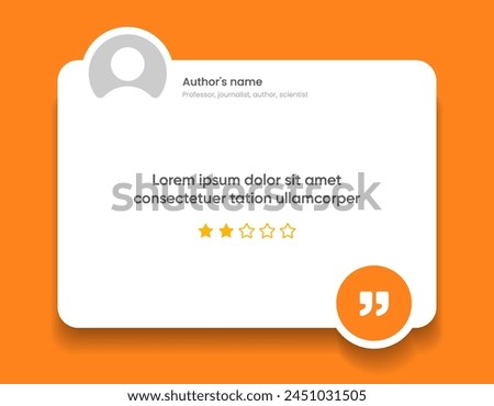 3D bubble testimonial banner, quote, infographic. Social media post template designs for quotes. Empty speech bubbles, quote bubbles and text box. Vector Illustration EPS10.