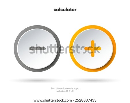 Calculator icon vector on white background. Savings, finances sign. Economy calculate. Four operations, multiplication, addition, subtraction, dividing, division. For UI, UX, website, mobile app.