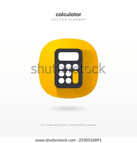 Calculator icon vector on white background. Savings, finances sign. Economy calculate. Four operations, multiplication, addition, subtraction, dividing, division. For UI, UX, website, mobile app.