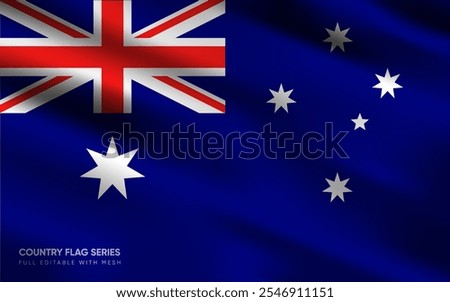 Realistic vector illustration of Australia flag, EPS10