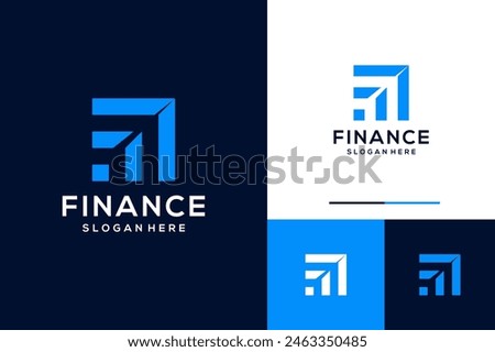 Financial logo design growth investment logo design