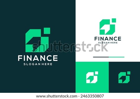 Financial logo design growth investment logo design