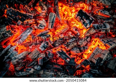 Image, Stock Photo Close-up magma sparks out of the volcano hole in Iceland